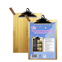 Klemmbrett aus Bambus mit Schlaufe A4 