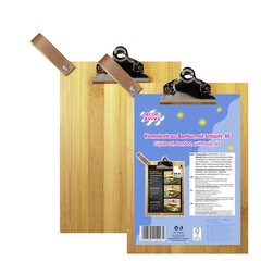 Klemmbrett aus Bambus mit Schlaufe A5 