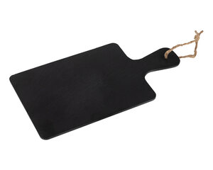 Preview: Wand-Kreidetafel "Naturstein" aus Schiefer schwarz zum Aufhängen 15 x 28cm