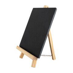 Preview: Mini-Staffelei mit Kreidetafel "Naturstein" aus Schiefer/Holz natur 17,5 x 20cm