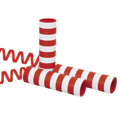 Luftschlangen aus Papier rot/weiß schwer entflammbar 4m 