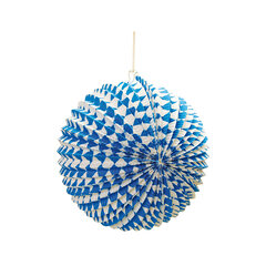 Lampion Oktoberfest Bayerische Raute blau Ø 24 cm