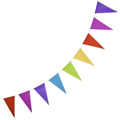 Wimpelkette "Farbenspiel" aus Papier schwer entflammbar 3.6m 