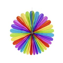 Rosette "Farbenspiel" aus Papier schwer entflammbar Ø48cm 