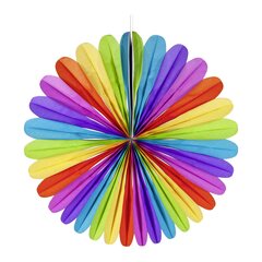 Rosette "Farbenspiel" aus Papier schwer entflammbar Ø70cm 