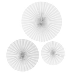 VEPATIM 12 Rosetten Set weiß Ø 30/40/50 cm 3 Stk.