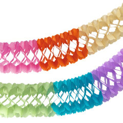 Preview: Girlande "Farbenspiel" aus Papier schwer entflammbar Ø17cm 10m 