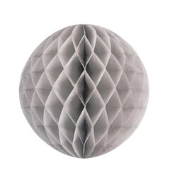 Wabenball aus Papier schwer entflammbar silber Ø35cm 