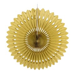 Rosette aus Papier schwer entflammbar gold Ø40cm 