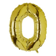 Folienballon Zahlenballon "Zahl 0" gold ca. 99cm 