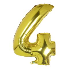 Folienballon Zahlenballon "Zahl 4" gold ca. 106cm 