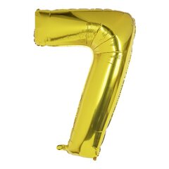 Folienballon Zahlenballon "Zahl 7" gold ca. 100cm 