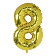 Folienballon Zahlenballon "Zahl 8" gold ca. 112cm 