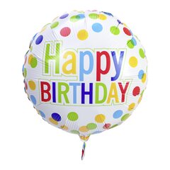 Folienballon "Happy Birthday" bunt ca. 45cm 