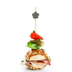 Preview: Fingerfood Spieße "Blume" aus Bambus 12cm 