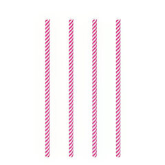 Trinkhalme aus Papier pink gestreift Ø6mm 21cm 
