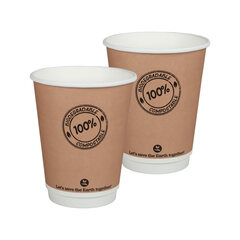 Preview: BIO Doppelwandbecher 300ml Ø9cm -10°C bis 100°C 