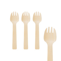 Kuchengabeln Einweg aus Holz 10.5cm 