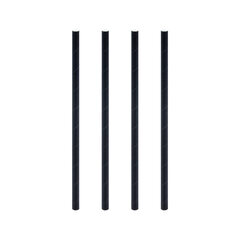 Trinkhalme aus Papier schwarz Ø6mm 15cm 