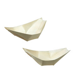 Preview: Fingerfood Schalen "Schiffchen" aus Holz 8cm 