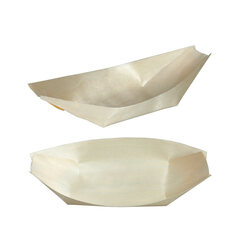 Preview: Fingerfood Schalen "Schiffchen" aus Holz 20cm 