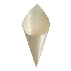 Fingerfood Spitztüten aus Holz biologisch abbaubar Ø 9,5 cm · 18 cm 