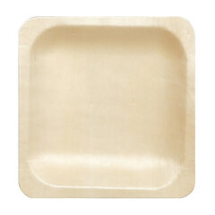 VEPATIM 125 Holzteller Einwegteller aus Pappelholz quadratisch 14.5x14.5cm FSC®