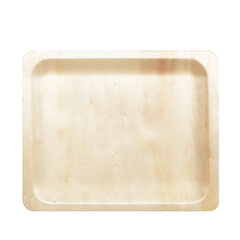 Holzteller Einwegteller aus Pappelholz rechteckig 26x22cm nachhaltig 