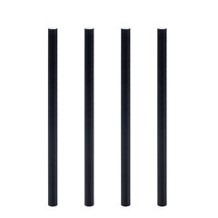 Trinkhalme aus Papier dick schwarz Ø8mm 15cm 