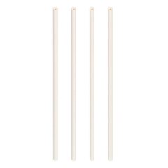Trinkhalme aus Papier weiß Ø6mm 21cm 