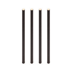 Trinkhalme aus Papier extra dick schwarz Ø10mm 21cm 