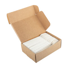 Preview: Gabeln aus Bagasse, naturweiß, 15.5cm, 100Stk.