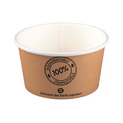 BIO Suppenbecher ToGo Verpackung aus Karton 350ml Ø11.5cm bis 100°C 