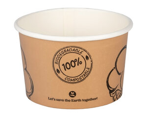 BIO Eisbecher aus Karton FSC zerfiziert 120ml Ø7.3cm 