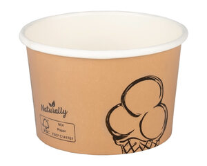 Preview: BIO Eisbecher aus Karton FSC zerfiziert 120 200 250 ml 2go