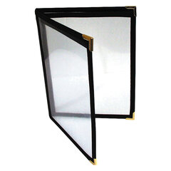 Speisekarte "American" A4 schwarz 4 Seiten 