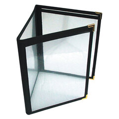 Speisekarte "American" A4 schwarz 6 Seiten 