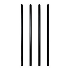 100x Trinkhalme Strohhalme Kunststoff PP Mehrweg schwarz 220 mm Ø 7mm