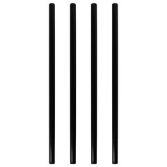 Trinkhalme Strohhalme Kunststoff PP Mehrweg schwarz 240 mm Ø 8mm 