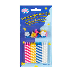 Geburtstagskerzen und Halter 6cm 