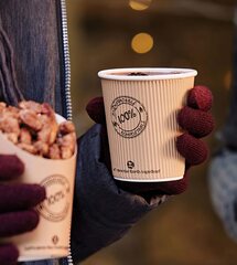 Preview: VEPATIM 25 Thermo Riffelbecher doppelwandig 200ml Ø8cm -10°C bis 100°C