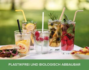 Preview: Trinkhalme aus Papier flexibel schwarz Ø6mm 24cm 