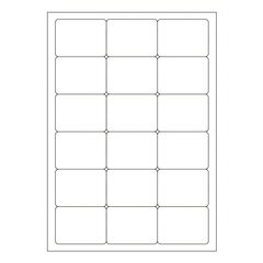 Etiketten Labels selbstklebend weiß 63.5 x 46.6mm auf DIN A4 