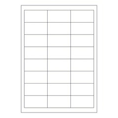 Etiketten Labels selbstklebend weiß 64.6 x 33.8mm auf DIN A4 