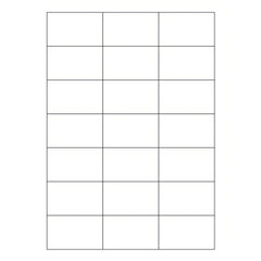 Etiketten Labels selbstklebend weiß 70 x 42.3mm auf DIN A4 