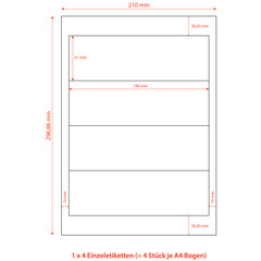 Preview: VEPATIM 400 Etiketten für Ordner Rückenschilder selbstklebend weiß 192 x 61mm