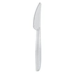 50x Messer Mehrweg spülmaschinengeeignet PS 18cm transparent 