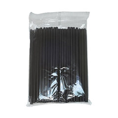 Preview: 100x Trinkhalme Strohhalme Kunststoff PP Mehrweg schwarz 240 mm Ø 8mm