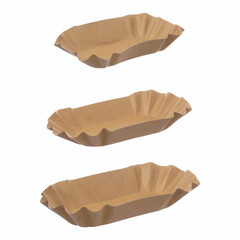 250x BIO Pappschalen klein 'Green by Nature' braun  9 x 14 x 3 cm