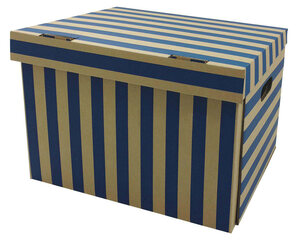 Preview: VEPATIM 10 Archivbox 400x320x290mm gestreift extrem stabil bis 250kg stapelbar